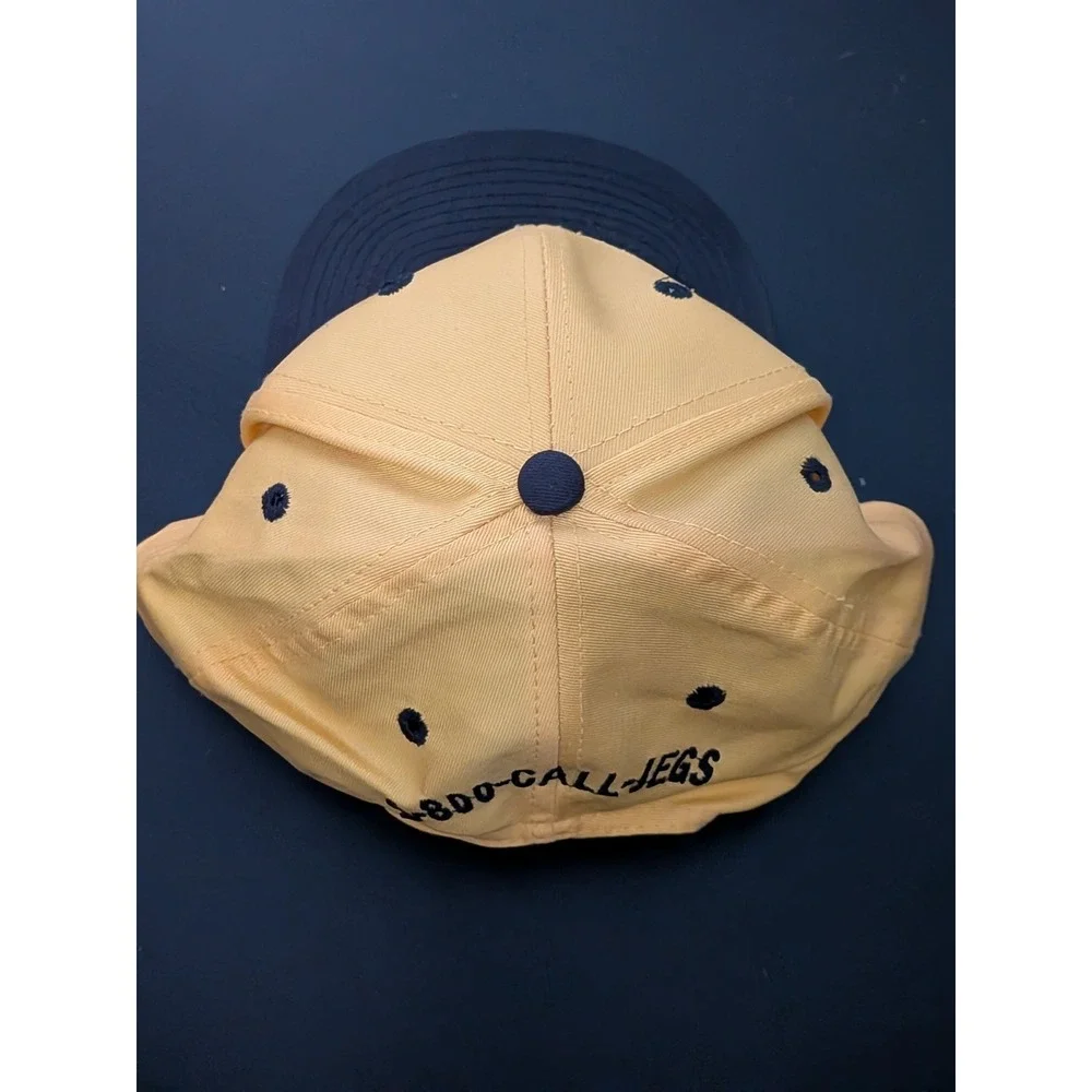 Vintage Jegs High Performance Snapback Hat Cap Racing Yellow Black Adjustable‎